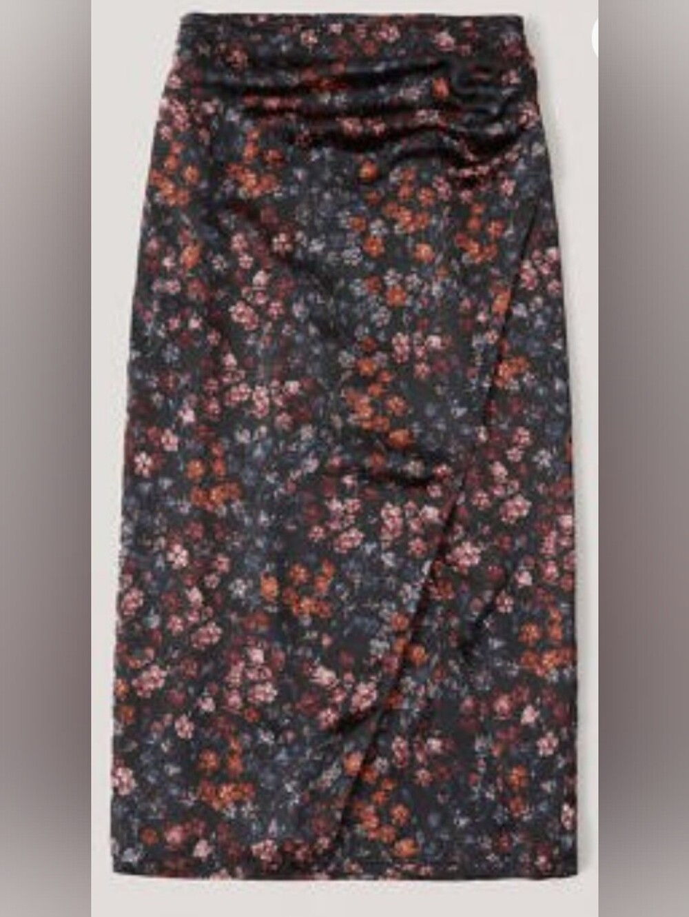 Abercrombie & Finch faux wrap skirt size small dark moody floral, dark academia